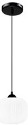 Lustră pe cablu HARMA 1xE27/15W/230V d. 20 cm alb/negru