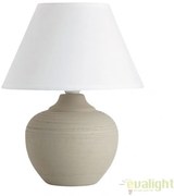 Veioza, lampa de masa din ceramica, finisaj bej/alb, diametru 20,5cm, Molly 4391 RX