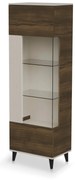 Vitrina Random 2 W-1 casmir/nuc/negru H182 cm
