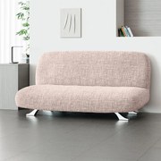 Huse cu două elastice GRAFITI NOU bej 2fotoliu cu manere de lemn (l. 80 -140 cm)