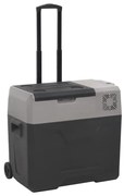 vidaXL Ladă frigorifică cu roată și mâner 30 L negru/gri polipropilenă
