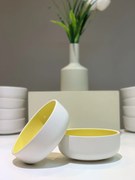 Bol COLORAT Galben ( Alb Perlat Mat Exterior Galben Lucios Interior)