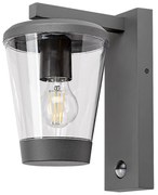 Aplice de perete cu senzor de miscare pentru iluminat exterior design modern IP44 Savano antracit