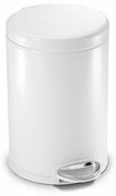 Simplehuman Coș rotund cu pedală 4,5 l, alb