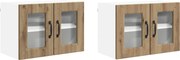 vidaXL Dulap de bucătărie 2 pcs Stejar Artizanal 60 x 31 x 40 cm
