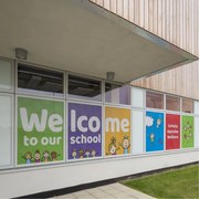 Personalizare Autocolant cu perforatii pentru geam