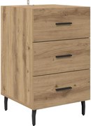 vidaXL Dulap de noapte Stejar Artizanal 40 x 40 x 66 cm Lemn compozit