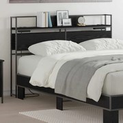 vidaXL Tăblie de depozitare Stejar negru 120 cm Lemn compozit