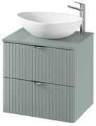Dulap baie suspendat 60 cm  pentru lavoar, fiord mat, MDF, Cersanit Tirso 600x450 mm, Fiord mat