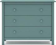 Comodă pentru copii în culoarea petrolului joasă din lemn de pin 100x80 cm Max – Marckeric