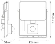 Osram - Proiector LED Floodlight cu senzor, 20 W, 230 V, 4000 K, IP65