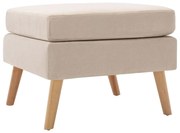 vidaXL Taburet, crem, material textil