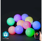 Lanț LED RGB decorativ 10xLED 12m IP65 Wi-Fi Tuya Nedis WIFILP03C10