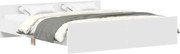 vidaXL Cadru pat cu tăblie la cap/picioare, alb, 180x200 cm