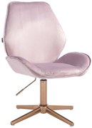 HR350CROSS Scaun Mov din Catifea Bază Aurie