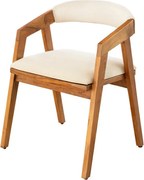 Scaun dining material textil gri deschis si lemn MAMMUT