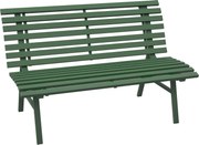 Outsunny Bancă pentru Grădină, Banca de Exterior pentru Terasă cu Șezut și Spătar cu Lamele, 123x67x79 cm, Verde | Aosom Romania