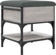 vidaXL Bancă de pantofi, gri sonoma, 42x42x45 cm, lemn prelucrat