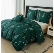 Lenjerie de pat din microfibra CHRISTMAS DRIFT verde Dimensiune lenjerie de pat: 70 x 90 cm | 140 x 200 cm