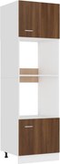 vidaXL Dulap cuptor microunde “Lyon” stejar maro 60x57x207 cm