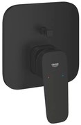 Baterie cada-dus incastrata Grohe Cubeo negru mat fara corp ingropat