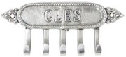 Cuier de perete decorativ, din alama, H2 cm, Fleurlys