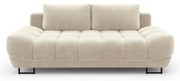 Canapea extensibilă cu 3 locuri și tapițerie de catifea Windsor &amp; Co Sofas Cirrus, bej