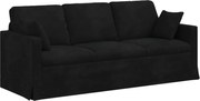 vidaXL Canapea Negru 198 x 78 x 80 cm Catifea