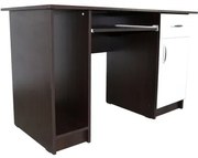 Birou Nero cu 1 usa si 1 sertar, Wenge/Fildes, 120 x 74 x 60 cm