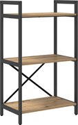 vidaXL Raft pentru cărți Stejar Artizanal 56 x 34 x 96 cm