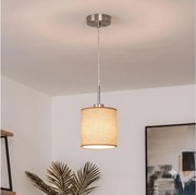 Brilagi - Lustră LED pe cablu NUBILA 1xE27/60W/230V Ø 14 cm maro deschis
