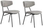 Set de scaune de sufragerie Nancy Grey and Black,2 bucăți