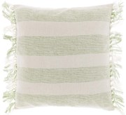 Perna decorativa BOSSA 45x45 cm, dungi verde deschis