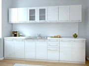 Set bucătărie Nove 280 cm Alb lucios