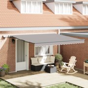 vidaXL Cortina Retractabilă Manual Gri deschis 400 × 300 cm țesătură