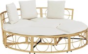 vidaXL Pat lounge pentru exterior fără baldachin Poly Rattan