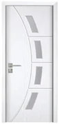 Usa Interior din MDF Novo Doors ND508, Cadru din Lemn Masiv, Geam Sablat, KIT COMPLET, Toc , Manere si balamale incluse (Culoare: Alb, Dimensiune: 70