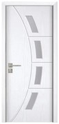 Usa Interior din MDF Novo Doors ND508, Cadru din Lemn Masiv, Geam Sablat, KIT COMPLET, Toc , Manere si balamale incluse (Culoare: Alb, Dimensiune: 80