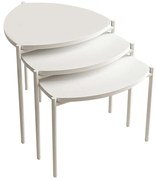 Masă pliabilă Lenny White, 3 buc