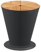 Masa de cafea si frapiera de gradina si terasa Higold Icoo, aluminiu si lemn de tec, negru