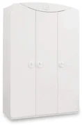 Dulap cu 3 usi, pentru copii Baby Cotton White, 133x54x201 cm