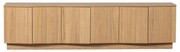 Comodă TV în culoare naturală din lemn de stejar 200x52x45 cm Zuma – WOOOD