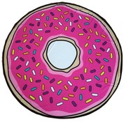 Prosop de plajă roz pentru copii ø 150 cm Donut – JAHU collections