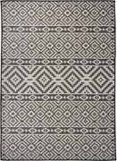 vidaXL Covor de exterior, dungi negre, 200x280 cm, țesătură plată
