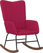 vidaXL Scaun balansoar, roșu vin, catifea