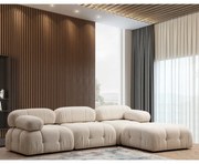 Canapea Tip Coltar Crem Bubble Cream Bouclette L1-O1-1R-PUF