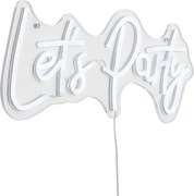 Lampă de perete neon albă, inclusiv LED - Let's Party