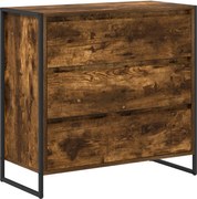 vidaXL Bufet cu sertar Stejar fumuriu 79 x 36 x 75.5 cm Lemn compozit