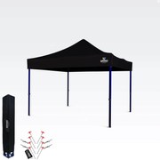 Cort tip foarfecă 3x3 m – Montare rapidă și protecție 100% pentru petreceri și evenimente - fara 3 pereti - Negru