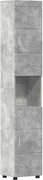 vidaXL Set dulap baie TULUM Gri din beton 37 x 31,5 x 203 cm